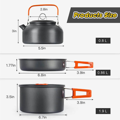 Camping Cooking set Camping Cookware Outdoor Travel