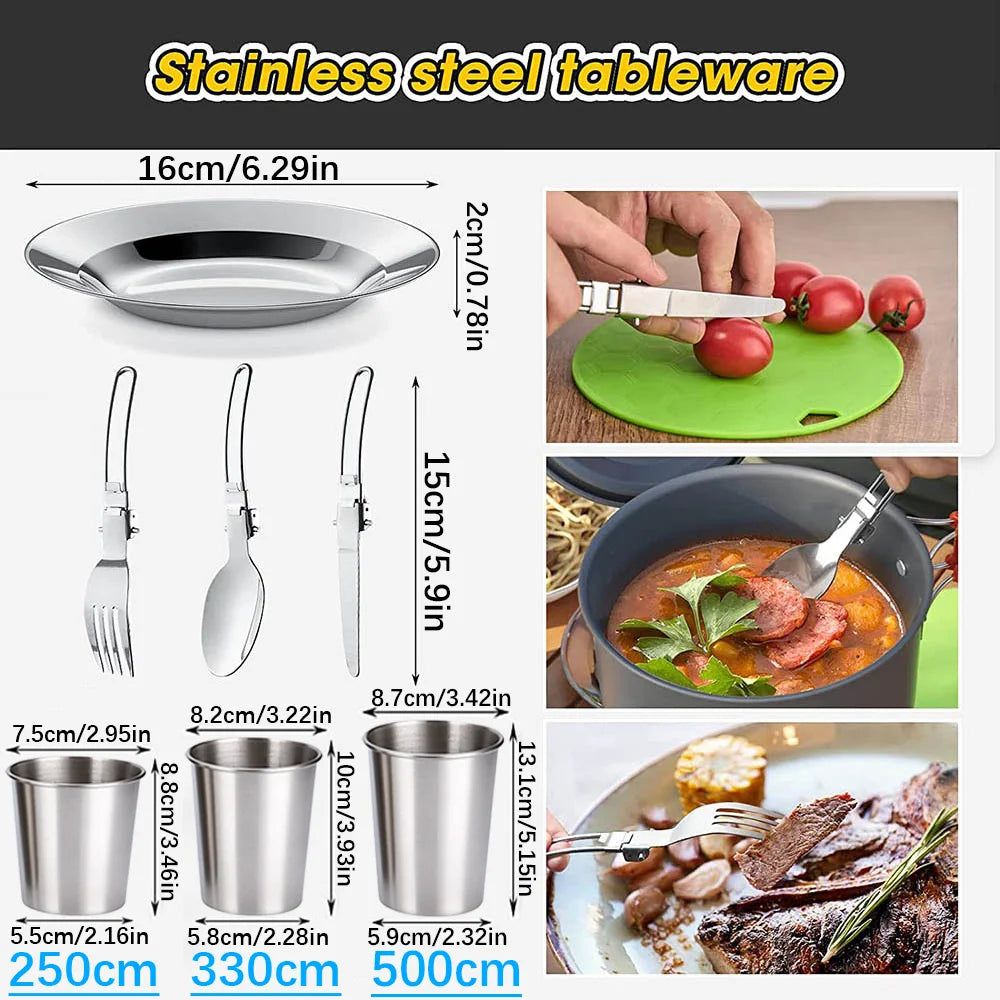 Camping Cooking set Camping Cookware Outdoor Travel