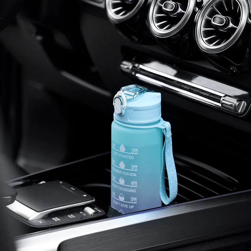 900ML Sports Water Bottle with Time Marker Leak-proof