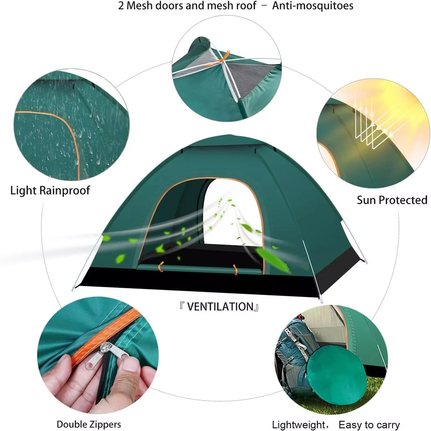 Automatic Pop Up Outdoor Camping Hiking Waterproof