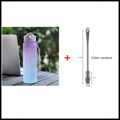 900ML Sports Water Bottle with Time Marker Leak-proof