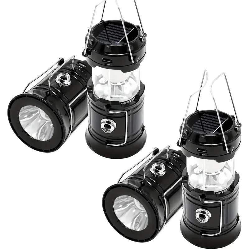 Rechargeable Mini Solar Camp Lanterns Collapsible