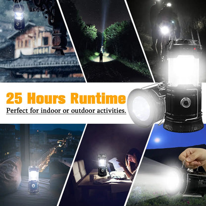 Rechargeable Mini Solar Camp Lanterns Collapsible